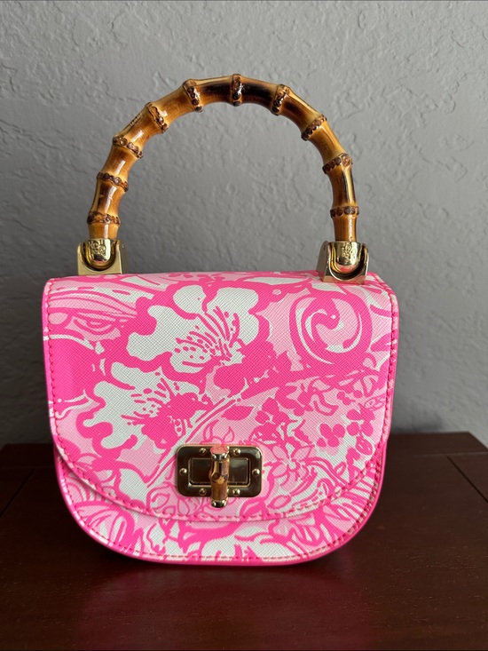 Lilly Pulitzer Handbags - Lilly Pulitzer Leilani bamboo-handle mini crossbody bag